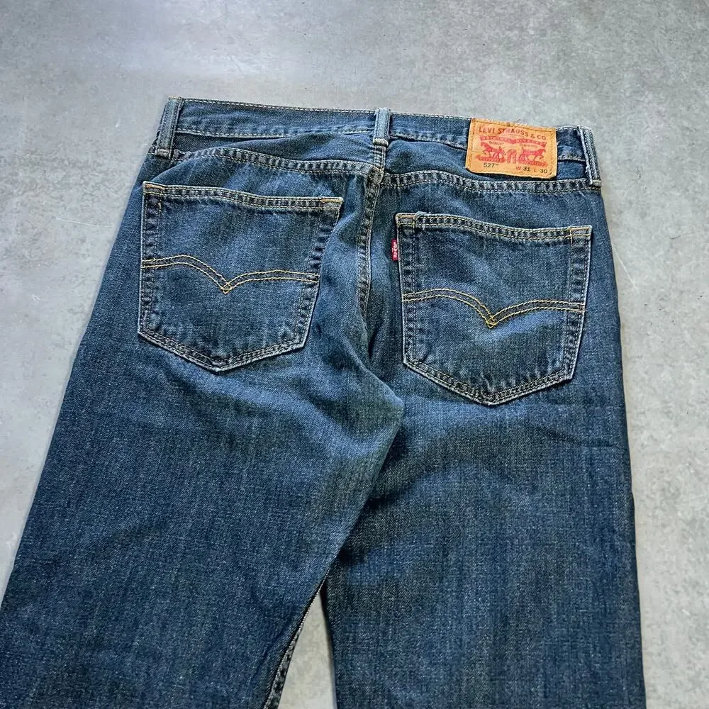 Levi's 527 Bootcut Men's Size 31x30 Jeans Blue Slim Flare Denim